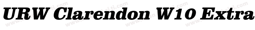 URW Clarendon W10 Extra Bold字体转换